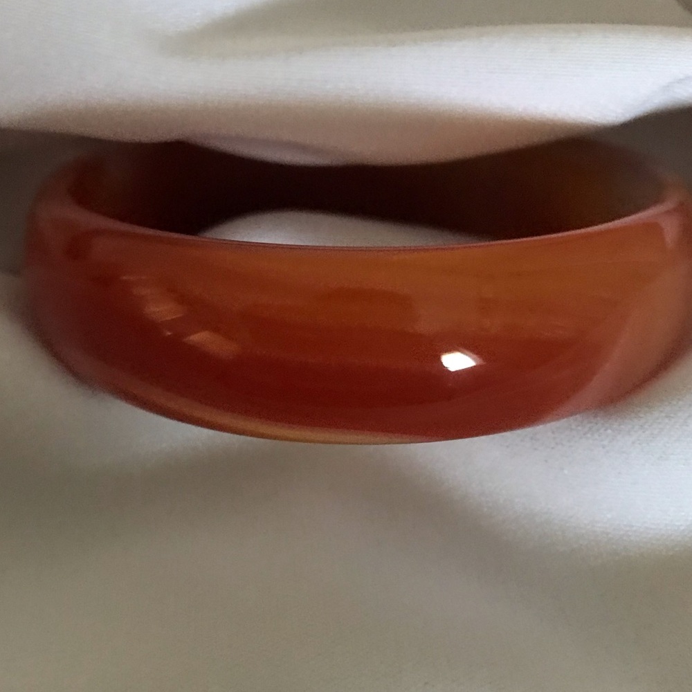 Red Jade Bangle - Picture 2 of 7